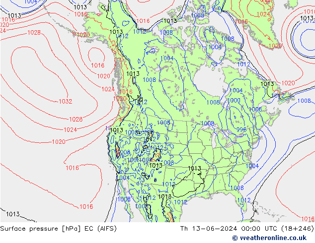 Bodendruck EC (AIFS) Do 13.06.2024 00 UTC