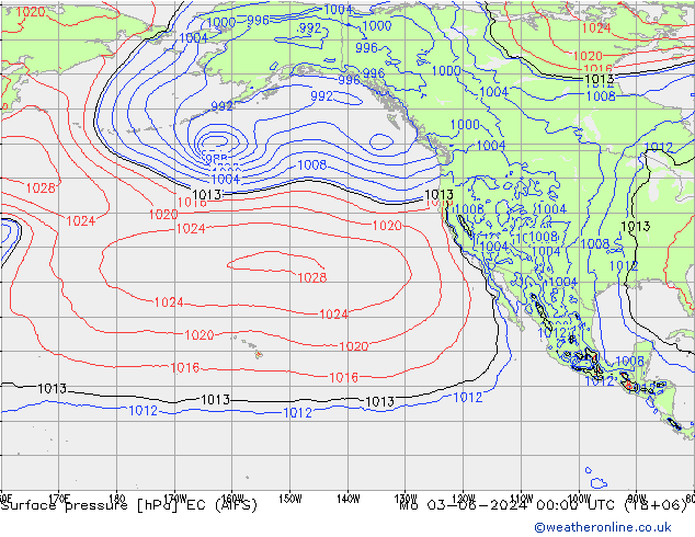 Surface pressure EC (AIFS) Mo 03.06.2024 00 UTC