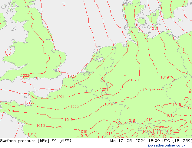 Bodendruck EC (AIFS) Mo 17.06.2024 18 UTC