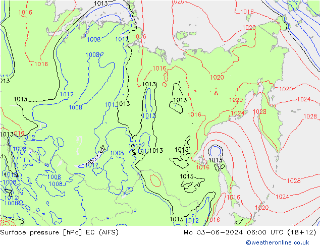 Luchtdruk (Grond) EC (AIFS) ma 03.06.2024 06 UTC