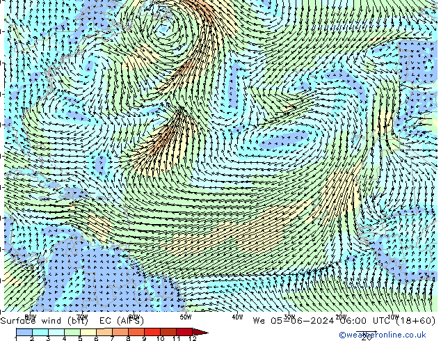 ве�Bе�@ 10 m (bft) EC (AIFS) ср 05.06.2024 06 UTC