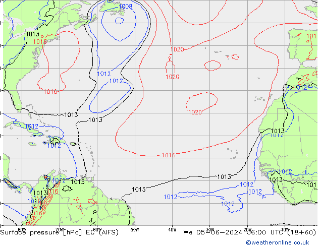 приземное давление EC (AIFS) ср 05.06.2024 06 UTC