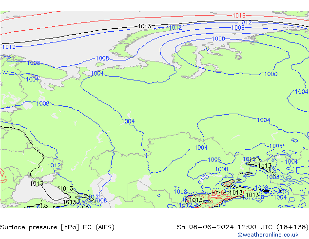 pressão do solo EC (AIFS) Sáb 08.06.2024 12 UTC