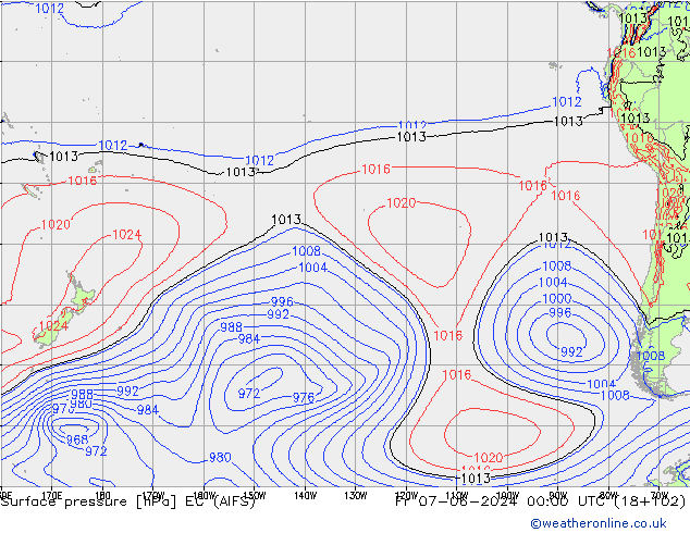 Yer basıncı EC (AIFS) Cu 07.06.2024 00 UTC