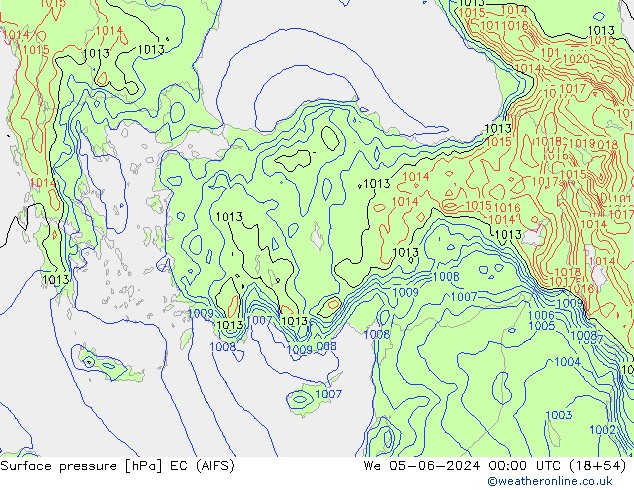 приземное давление EC (AIFS) ср 05.06.2024 00 UTC