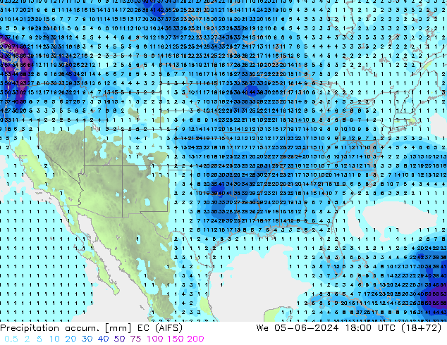 Precipitación acum. EC (AIFS) mié 05.06.2024 18 UTC