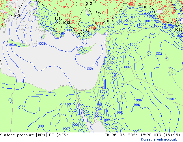 Bodendruck EC (AIFS) Do 06.06.2024 18 UTC