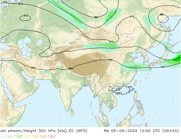 Courant-jet EC (AIFS) mer 05.06.2024 12 UTC