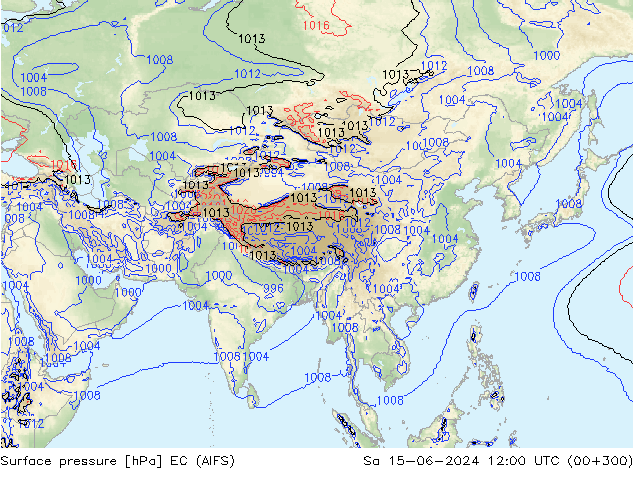 pression de l'air EC (AIFS) sam 15.06.2024 12 UTC