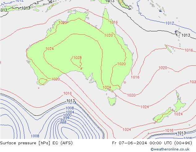 pression de l'air EC (AIFS) ven 07.06.2024 00 UTC