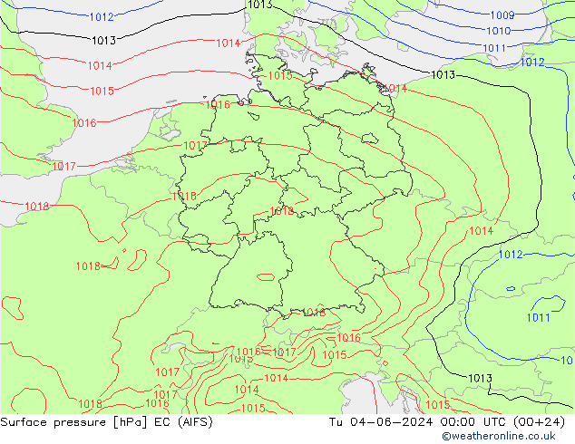 Bodendruck EC (AIFS) Di 04.06.2024 00 UTC