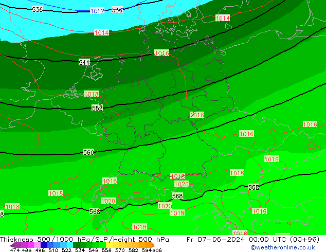 Thck 500-1000hPa EC (AIFS) Fr 07.06.2024 00 UTC