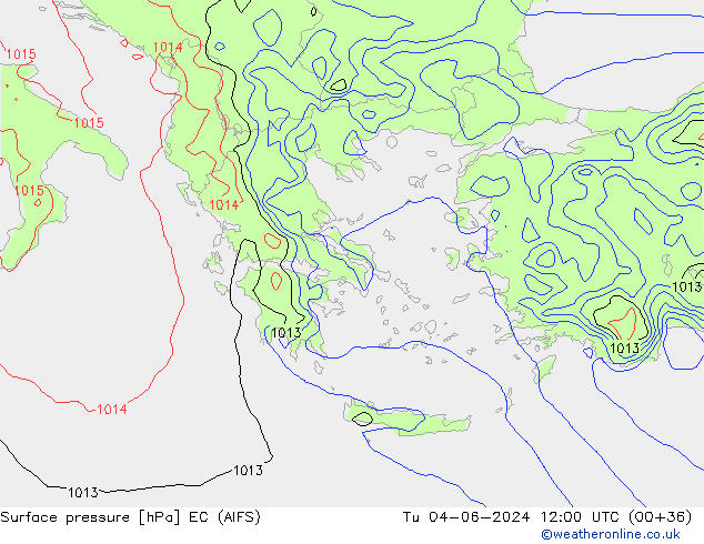 pressão do solo EC (AIFS) Ter 04.06.2024 12 UTC