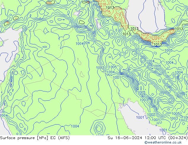 ciśnienie EC (AIFS) nie. 16.06.2024 12 UTC