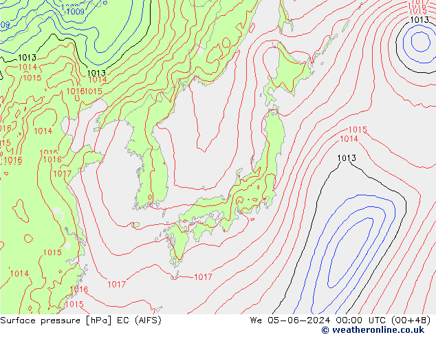 pressão do solo EC (AIFS) Qua 05.06.2024 00 UTC