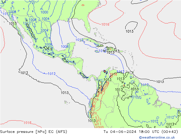 Surface pressure EC (AIFS) Tu 04.06.2024 18 UTC