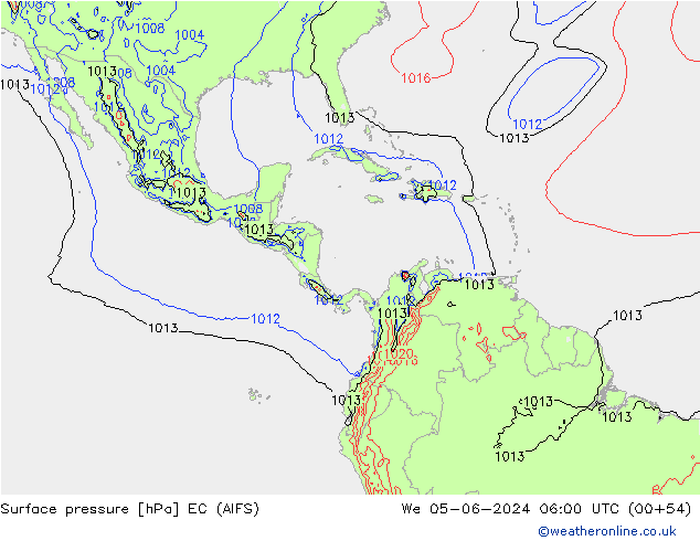 Luchtdruk (Grond) EC (AIFS) wo 05.06.2024 06 UTC