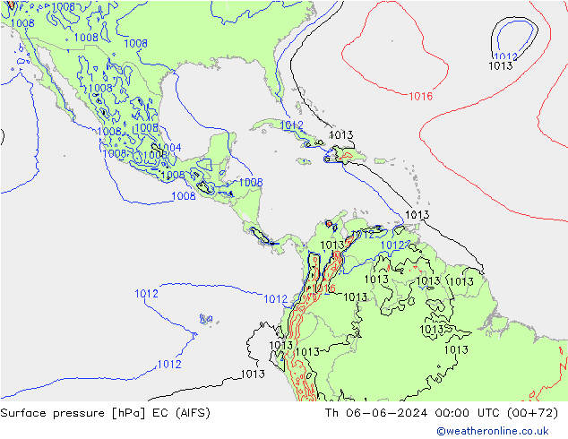 приземное давление EC (AIFS) чт 06.06.2024 00 UTC