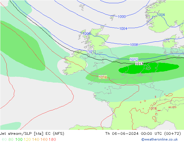 Jet Akımları/SLP EC (AIFS) Per 06.06.2024 00 UTC