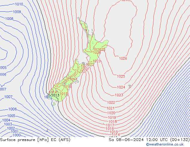 pression de l'air EC (AIFS) sam 08.06.2024 12 UTC