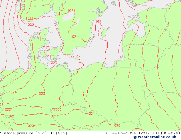 pression de l'air EC (AIFS) ven 14.06.2024 12 UTC