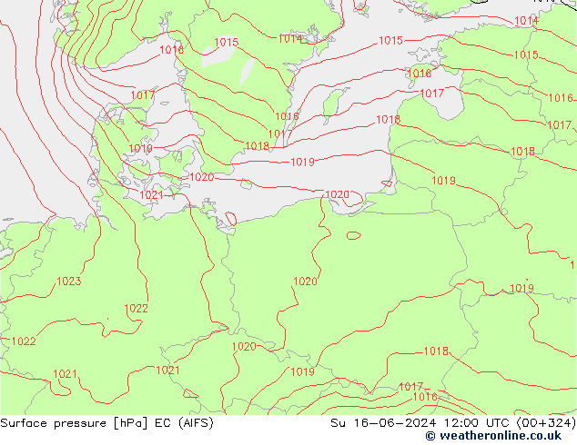 pressão do solo EC (AIFS) Dom 16.06.2024 12 UTC