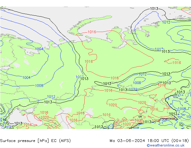 приземное давление EC (AIFS) пн 03.06.2024 18 UTC