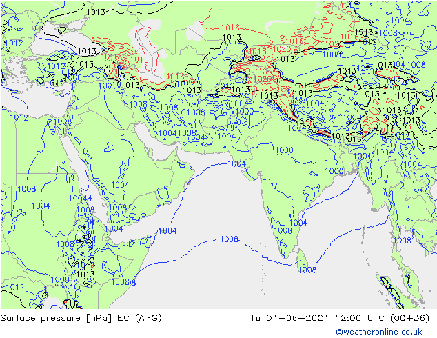 pression de l'air EC (AIFS) mar 04.06.2024 12 UTC