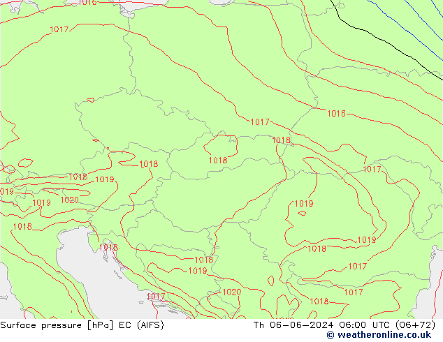 Surface pressure EC (AIFS) Th 06.06.2024 06 UTC