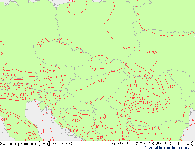 pressão do solo EC (AIFS) Sex 07.06.2024 18 UTC