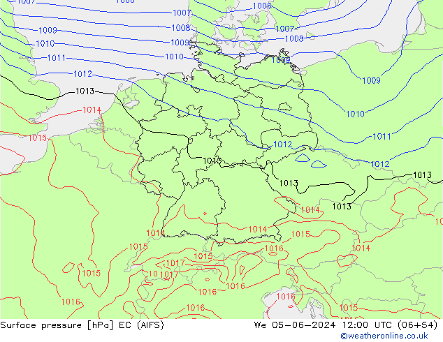 Bodendruck EC (AIFS) Mi 05.06.2024 12 UTC