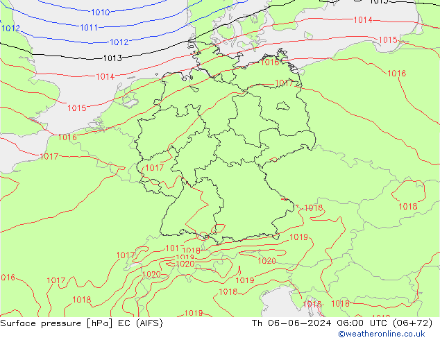 pression de l'air EC (AIFS) jeu 06.06.2024 06 UTC