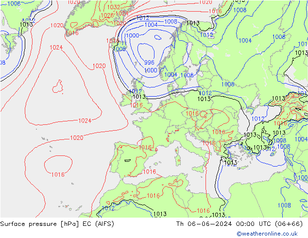 Bodendruck EC (AIFS) Do 06.06.2024 00 UTC