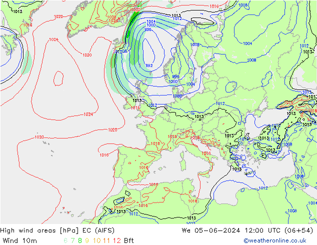 Sturmfelder EC (AIFS) Mi 05.06.2024 12 UTC