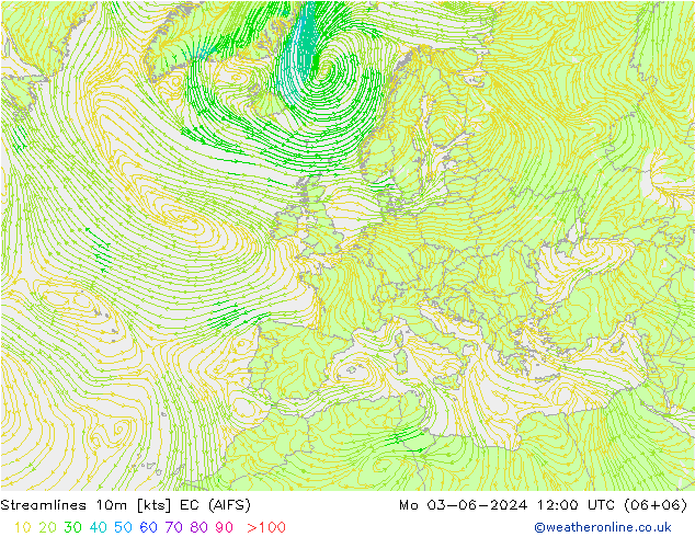 Linea di flusso 10m EC (AIFS) lun 03.06.2024 12 UTC