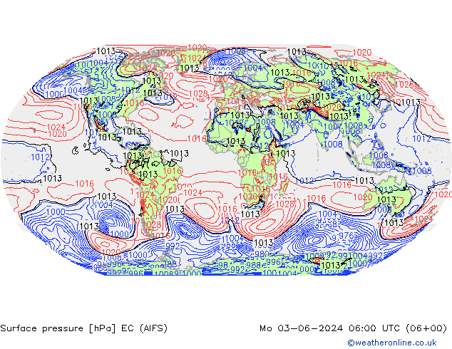 pression de l'air EC (AIFS) lun 03.06.2024 06 UTC