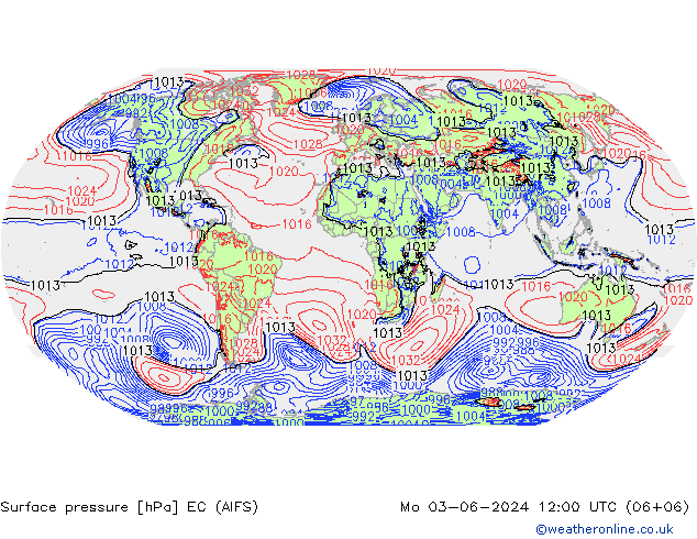 приземное давление EC (AIFS) пн 03.06.2024 12 UTC