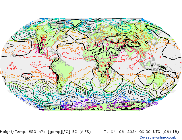 Hoogte/Temp. 850 hPa EC (AIFS) di 04.06.2024 00 UTC