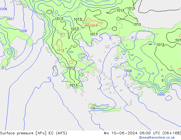 pression de l'air EC (AIFS) lun 10.06.2024 06 UTC