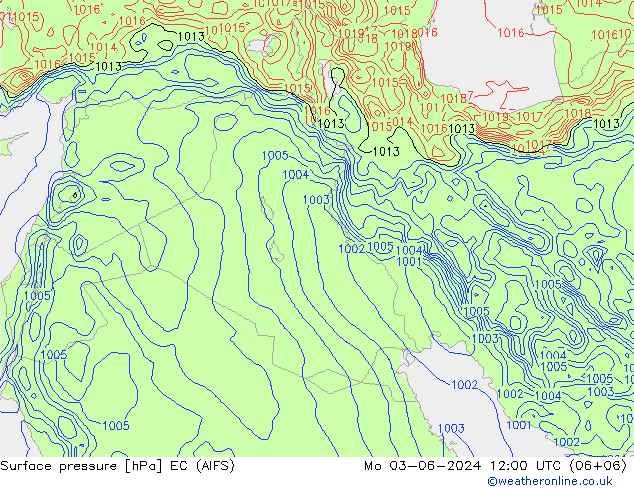 Luchtdruk (Grond) EC (AIFS) ma 03.06.2024 12 UTC