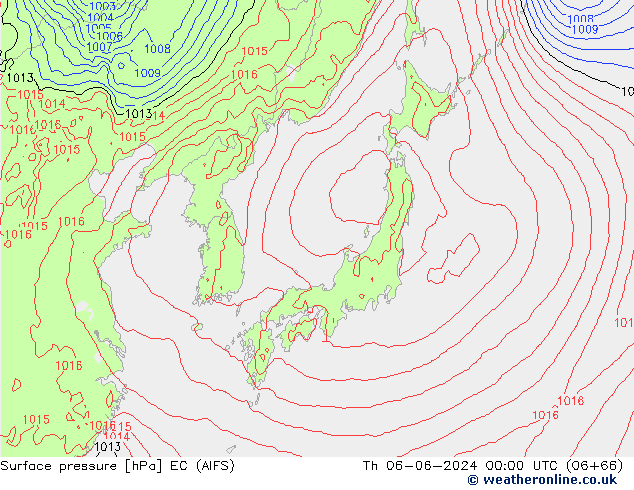 ciśnienie EC (AIFS) czw. 06.06.2024 00 UTC