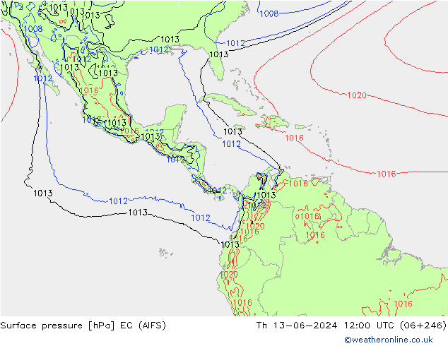 Bodendruck EC (AIFS) Do 13.06.2024 12 UTC