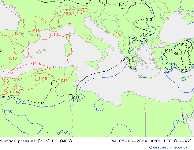 pressão do solo EC (AIFS) Qua 05.06.2024 00 UTC