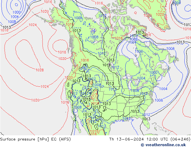 Bodendruck EC (AIFS) Do 13.06.2024 12 UTC