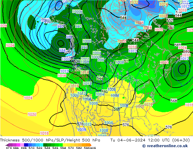 Thck 500-1000hPa EC (AIFS) Ter 04.06.2024 12 UTC