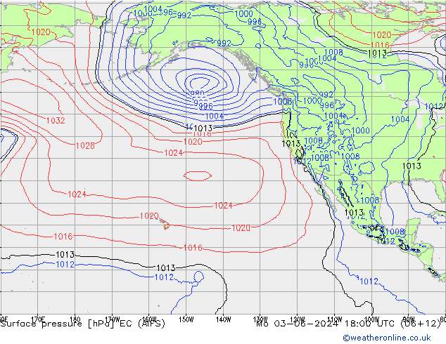 pression de l'air EC (AIFS) lun 03.06.2024 18 UTC