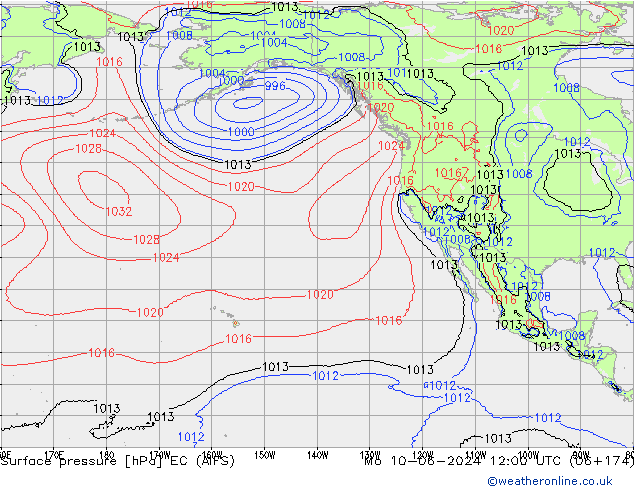 Surface pressure EC (AIFS) Mo 10.06.2024 12 UTC