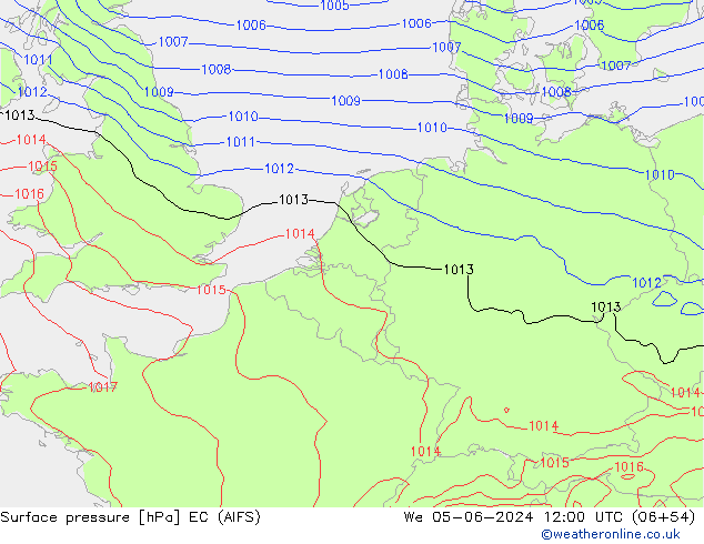 Bodendruck EC (AIFS) Mi 05.06.2024 12 UTC