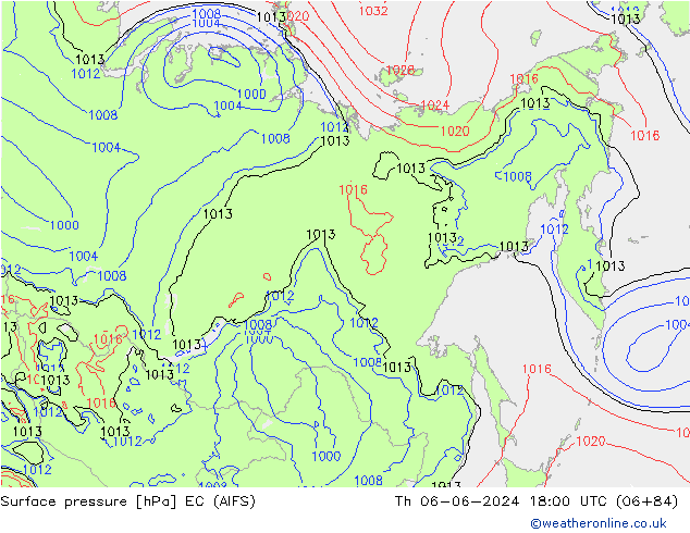 Surface pressure EC (AIFS) Th 06.06.2024 18 UTC