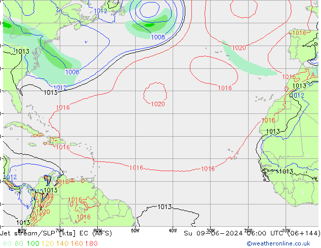 Courant-jet EC (AIFS) dim 09.06.2024 06 UTC